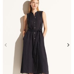 Vince Drapey Stripe Shirt Dress